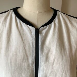 Nike Sportswear Black and White Women's Silk and Linen Jacket